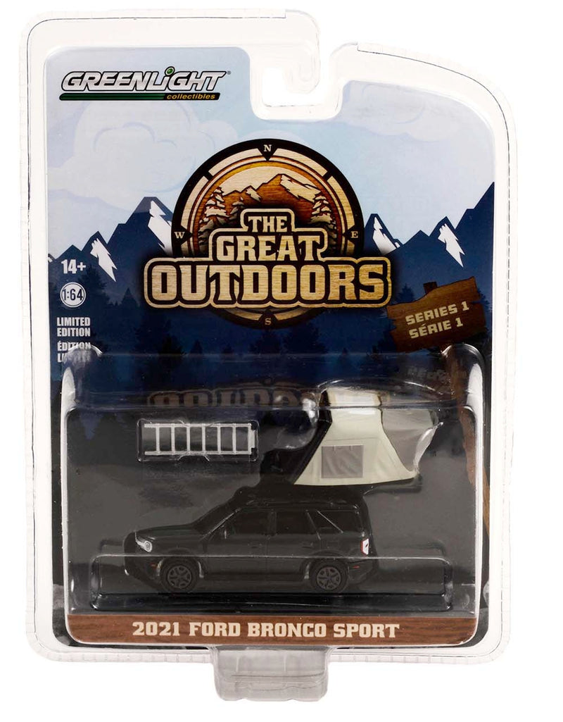 2021 Ford Bronco Sport with Modern Rooftop Tent Greenlight 1/64