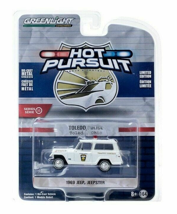 Jeep Jeepster City of Toledo Ohio Police *Hot Pursuit Series 35 Greenlight 42920