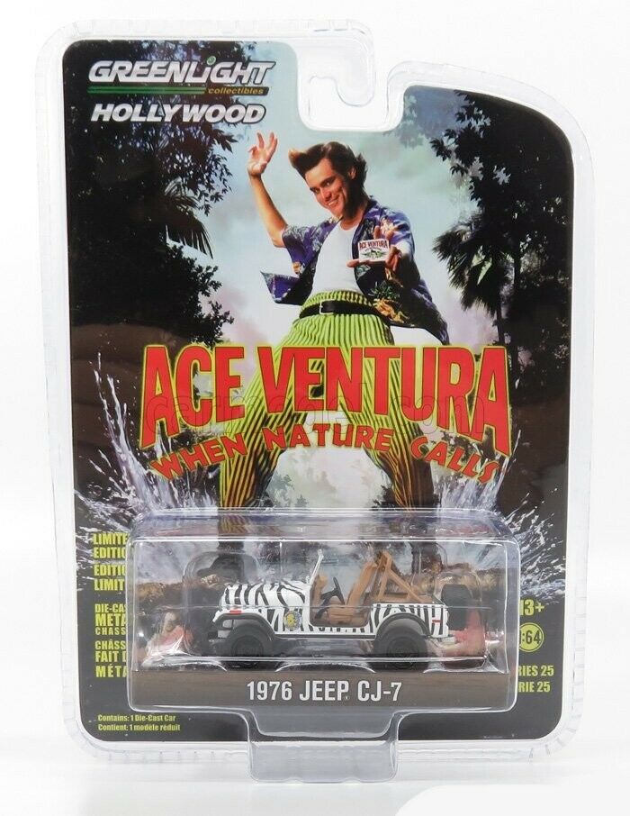 GREENLIGHT 1:64 1976 JEEP CJ-7 "ACE VENTURA: WHEN NATURE CALLS"