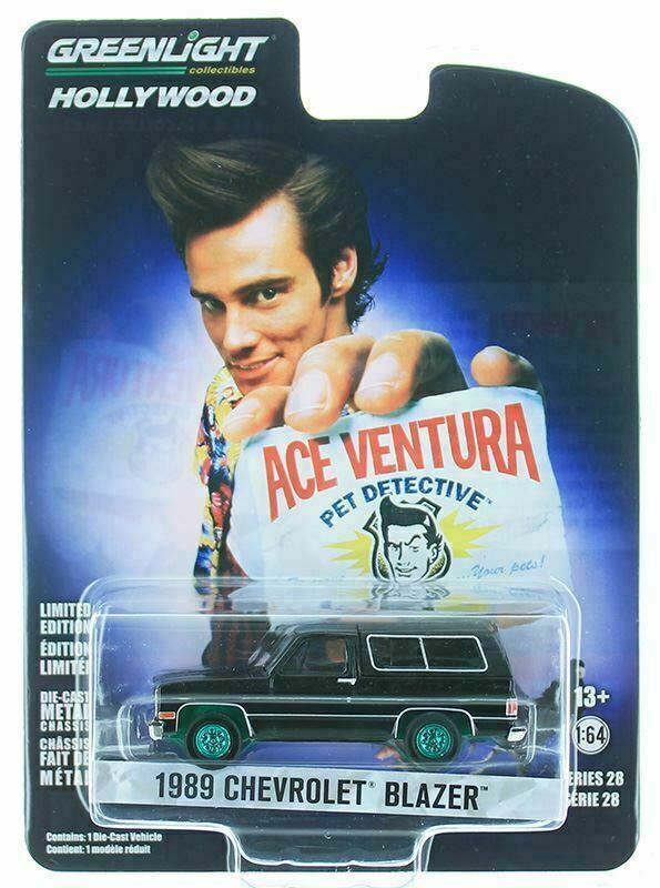 1989 Chevrolet Blazer Ace Ventura Greenlight 1/64 44880E Chase Black