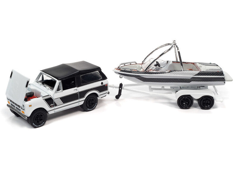 1969 International Scout II + Remolque con barco, Johnny Lightning 1:64