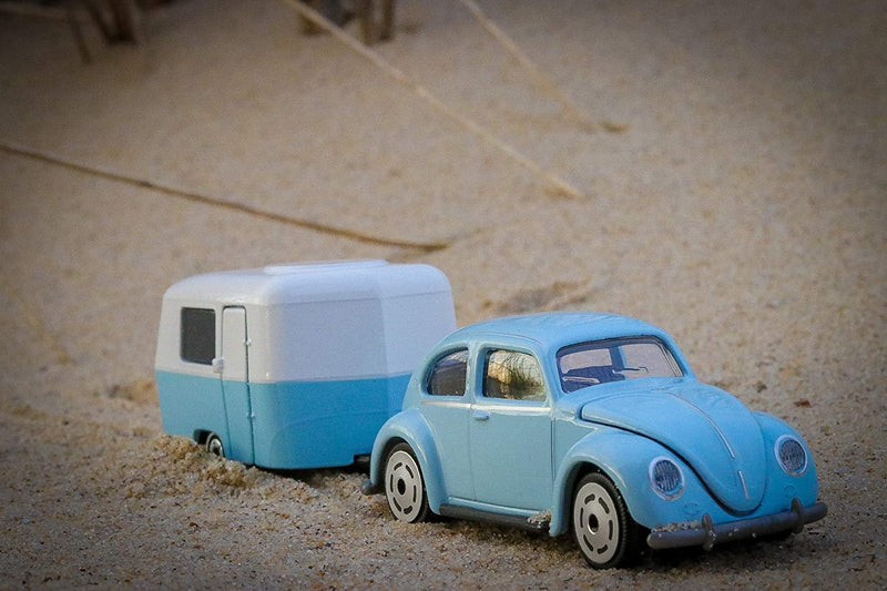 VOLKSWAGEN ESCARABAJO + ERIBA PUCK - MAJORETTE VINTAGE ESC 1:64