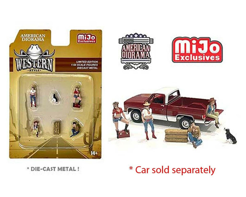 American Diorama Mijo 1/64 Western Style Diecast Figures Set AD-76485