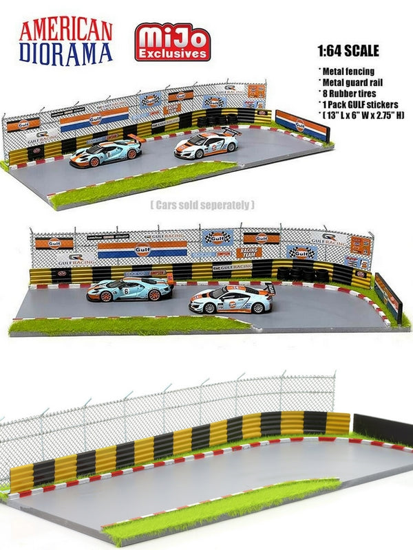 1:64 Gulf Racetrack Diorama by American Diorama AD76533