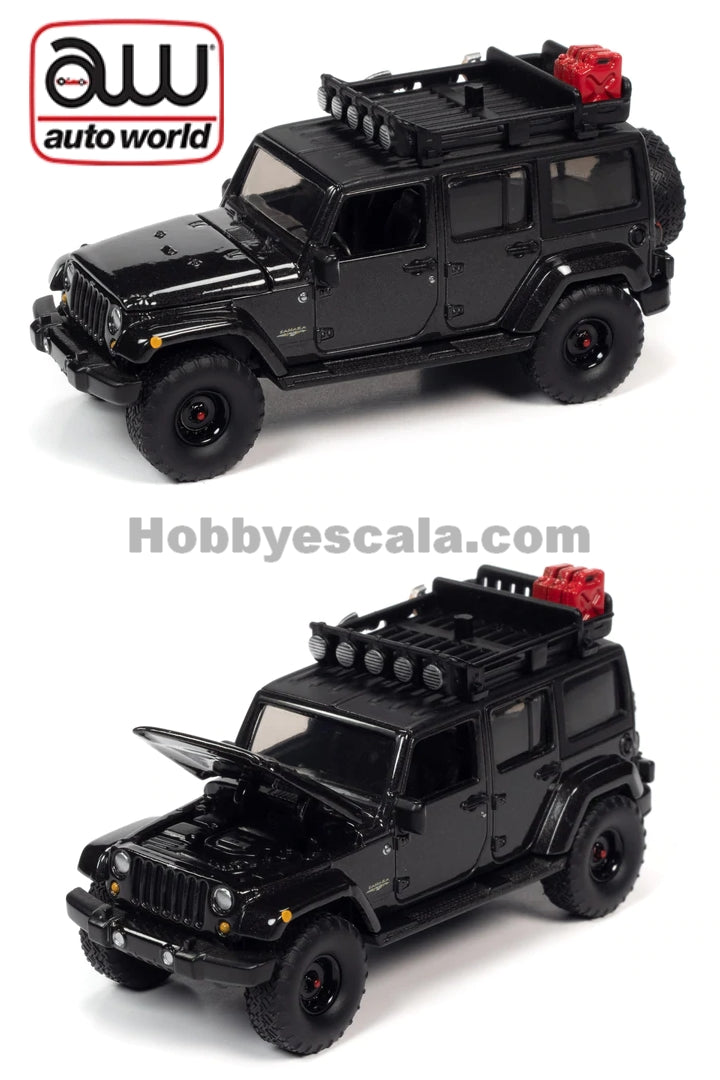 Autoworld 1/64 2017 Jeep Wrangler Sahara Unlimited Black