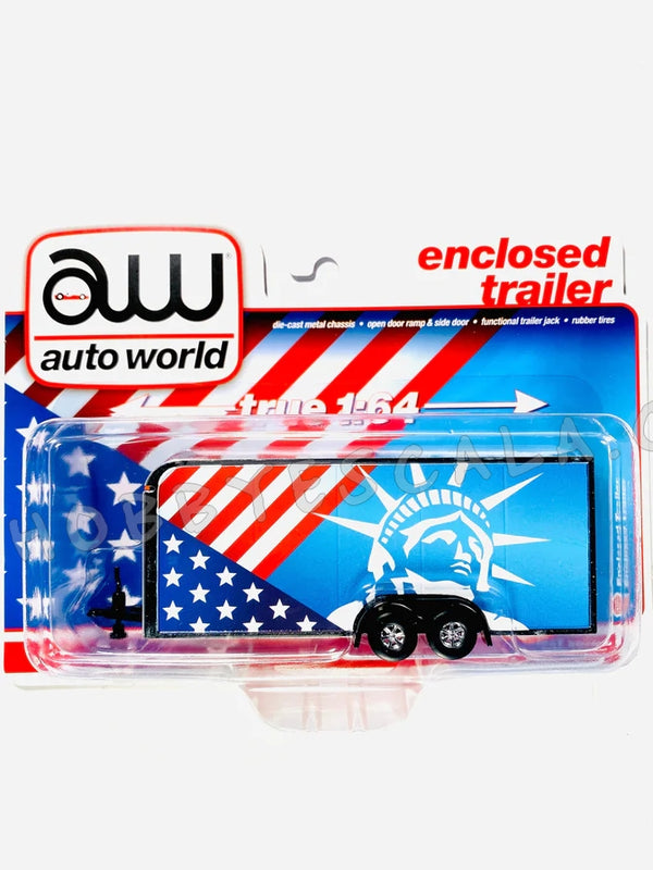 AUTO WORLD REMOLQUE BANDERA USA PATRIOTIC 1/64
