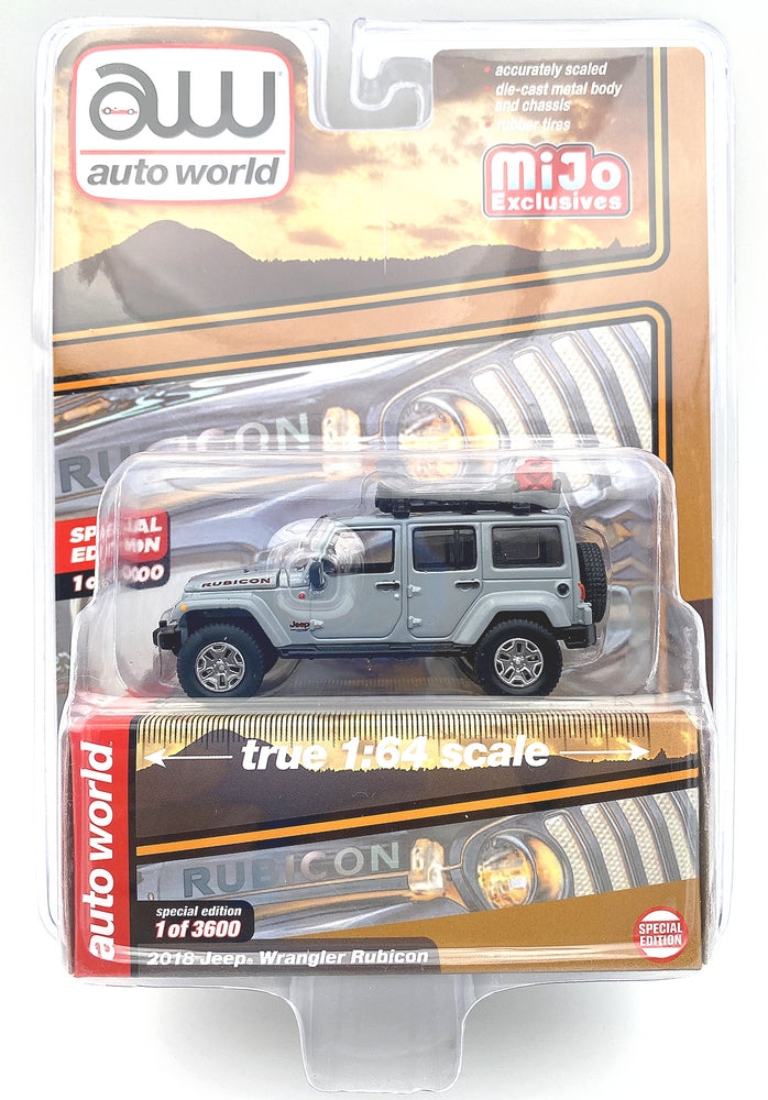 AUTOWORLD - JEEP - WRANGLER RUBICON WITH ROAD RACK 2018