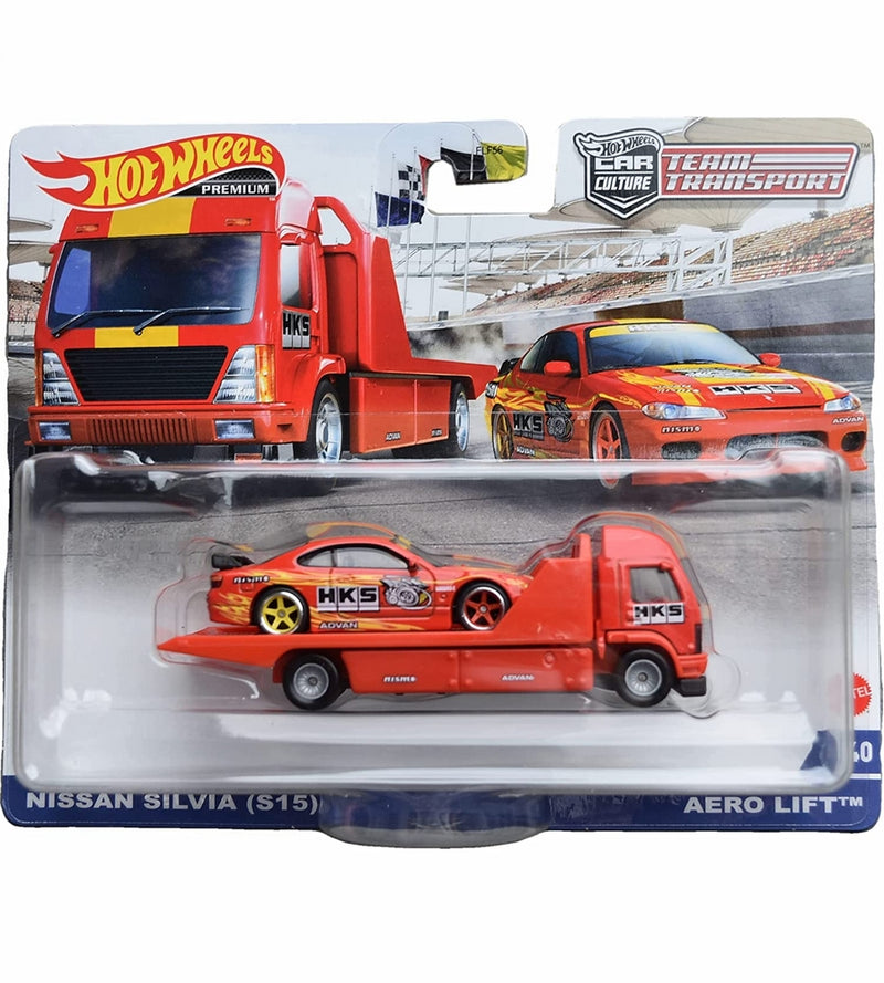 Hot Wheels Team Transport Nissan Silvia (S15) & Aero Lift