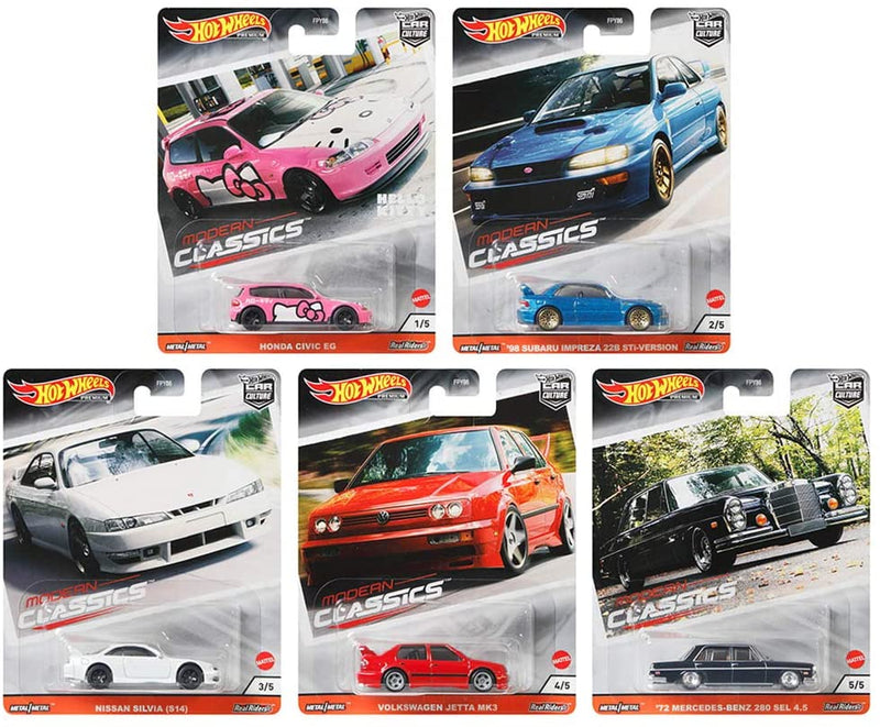 Hot Wheels Premium Car Culture Modern Classics Set de 5