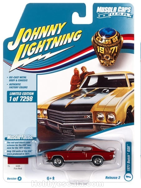 1971 Buick GSX Red Johnny Lightning Muscle Cars
