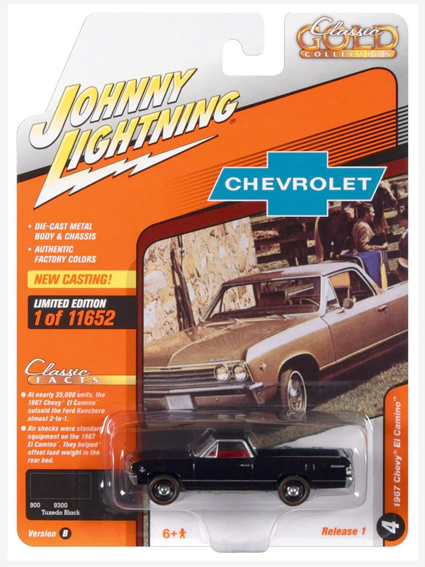 1967 CHEVROLET EL CAMINO (GLOSS BLACK) 1:64