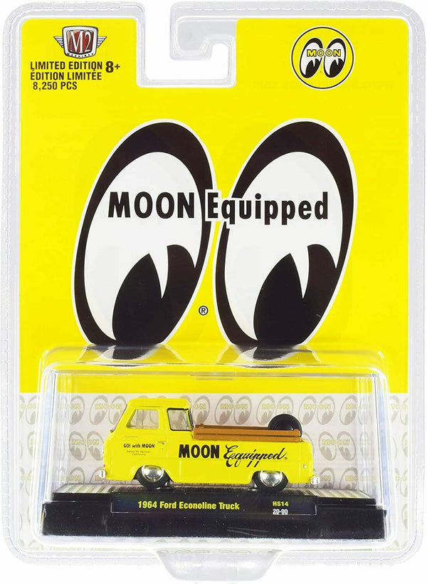 1964 FORD ECONOLINE PICKUP TRUCK MOON EQUIPPED YELLOW 1/64 DIECAST M2 31500-HS14