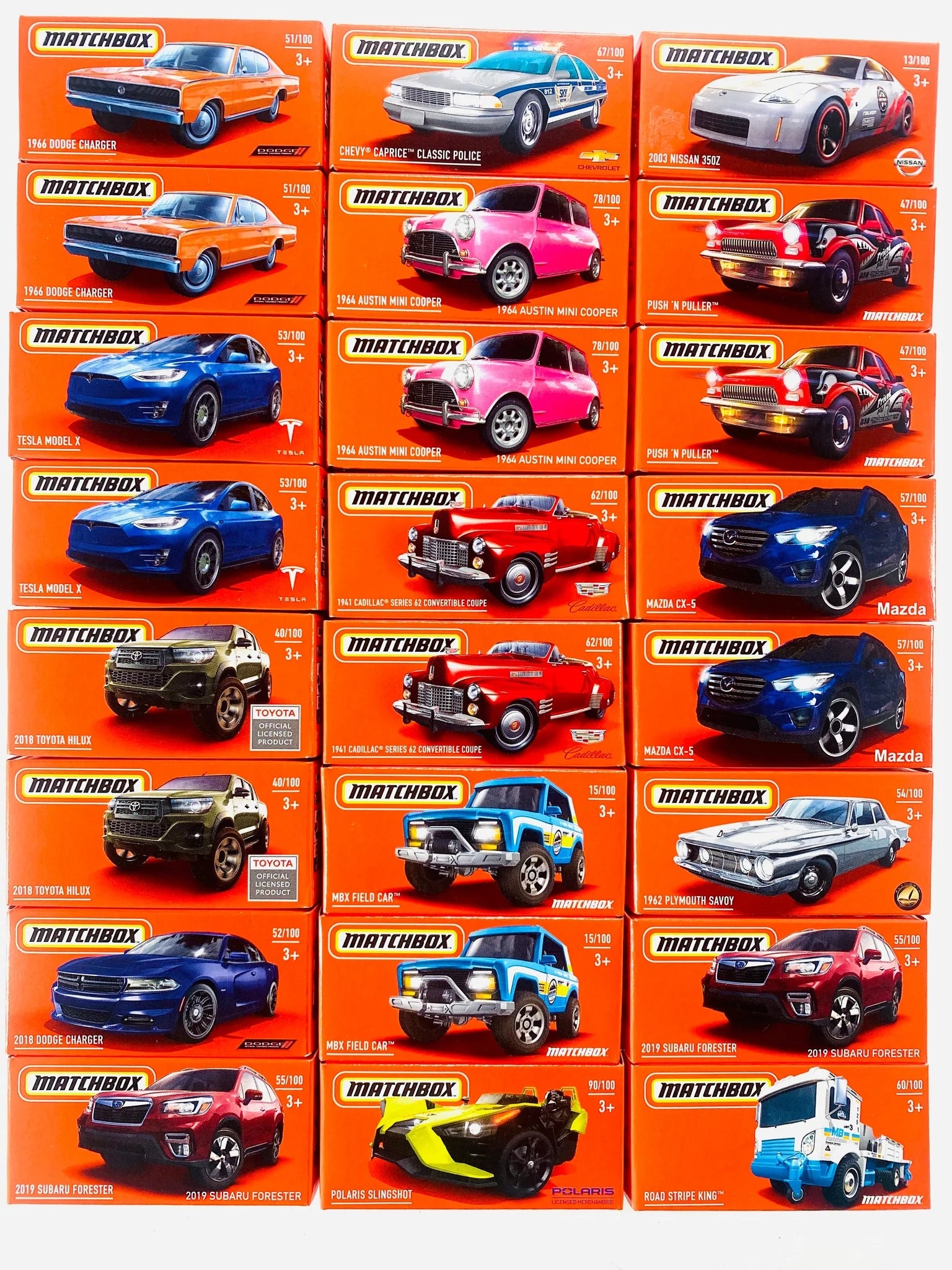 MATCHBOX 2022 POWER 4 GRABS CASE D (24 Coches)