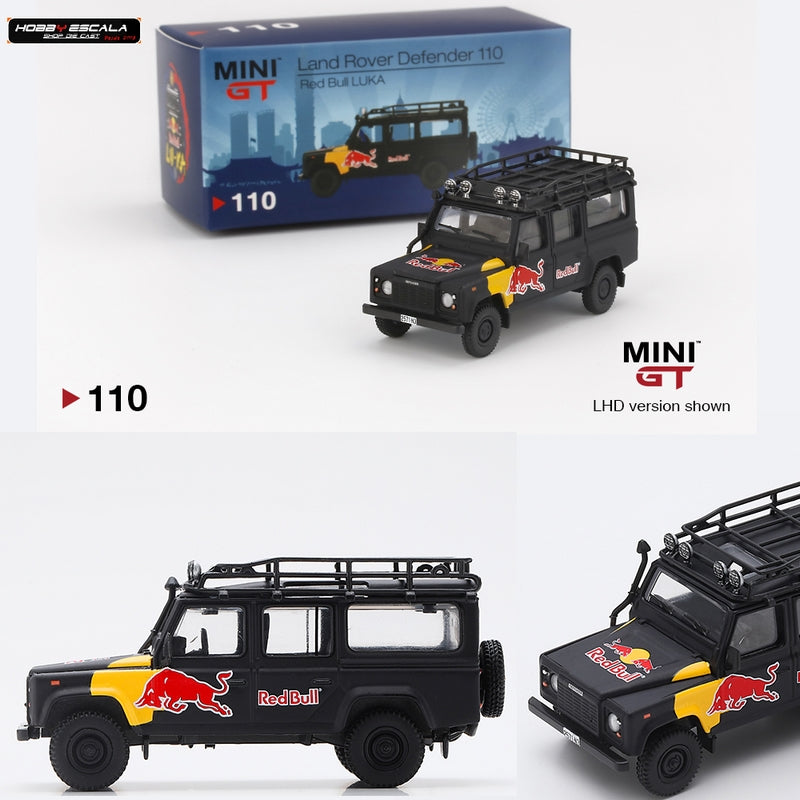 MiniGT Land Rover Defender 110 Red Bull LUKA