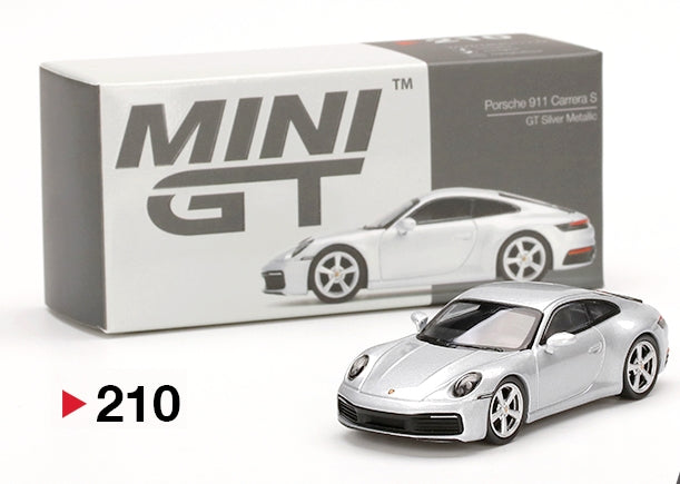 MiniGT Porsche 911 (992) Carrera S GT Silver Metallic