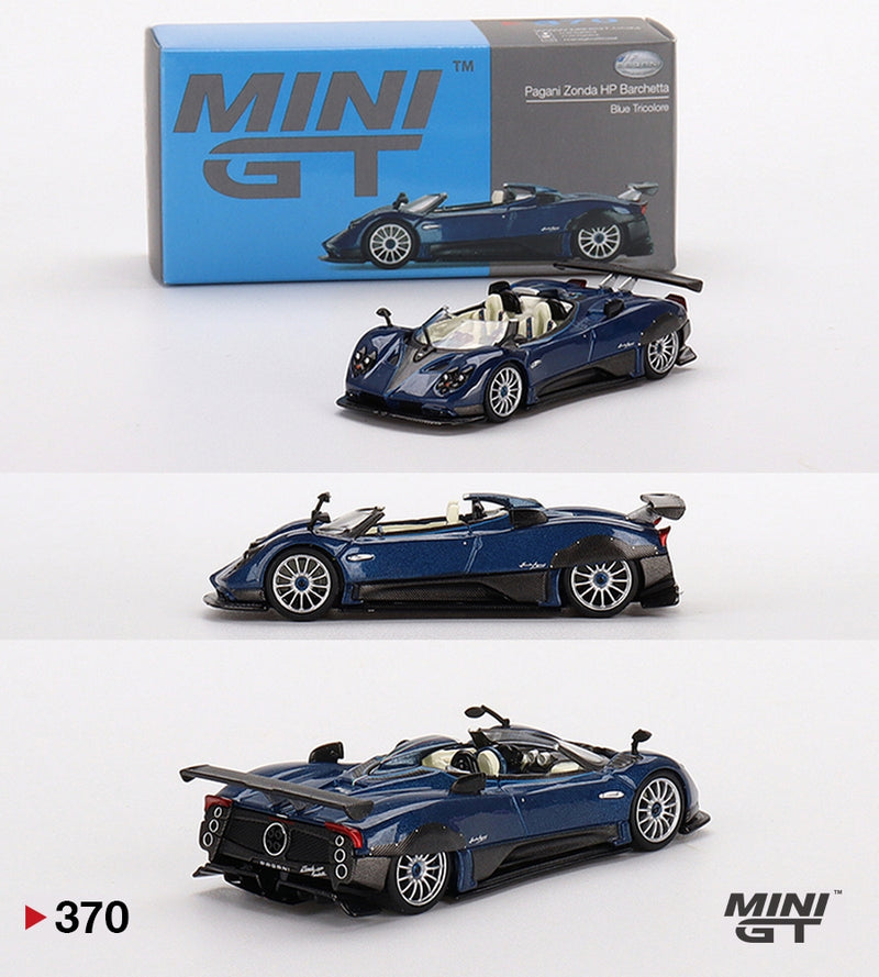 minigt Pagani Zonda HP Barchetta Blue Tricolore