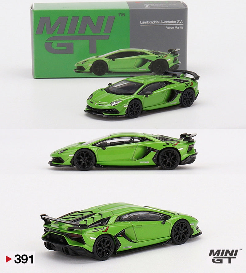 MiniGt Lamborghini Aventador SVJ Verde Mantis