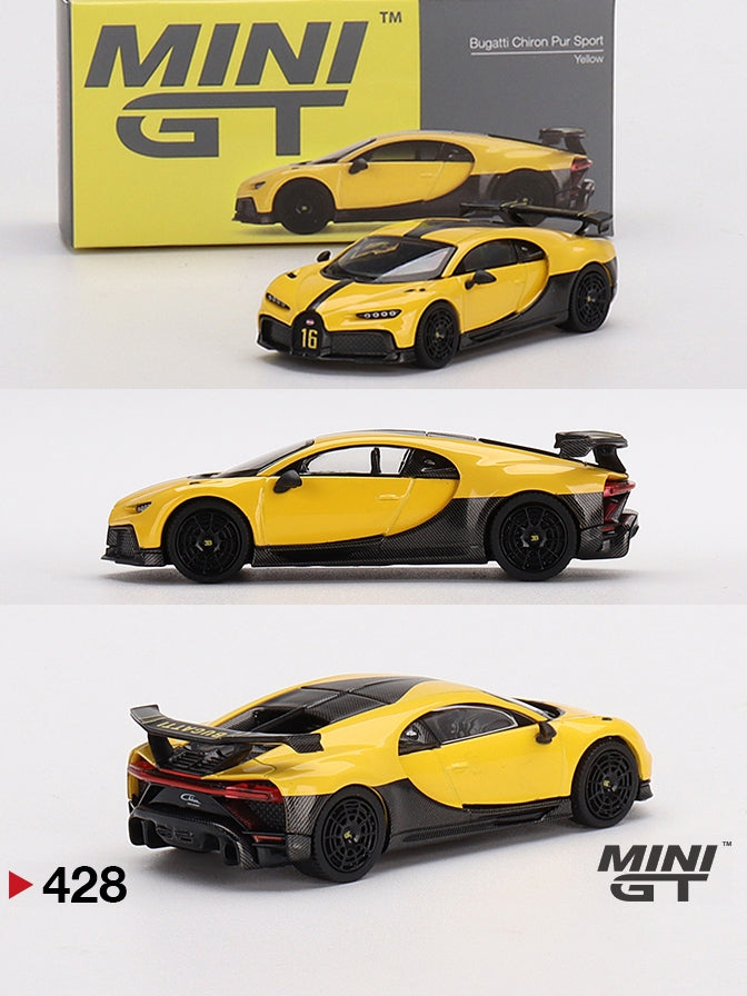 MiniGT Bugatti Chiron Pur Sport Yellow
