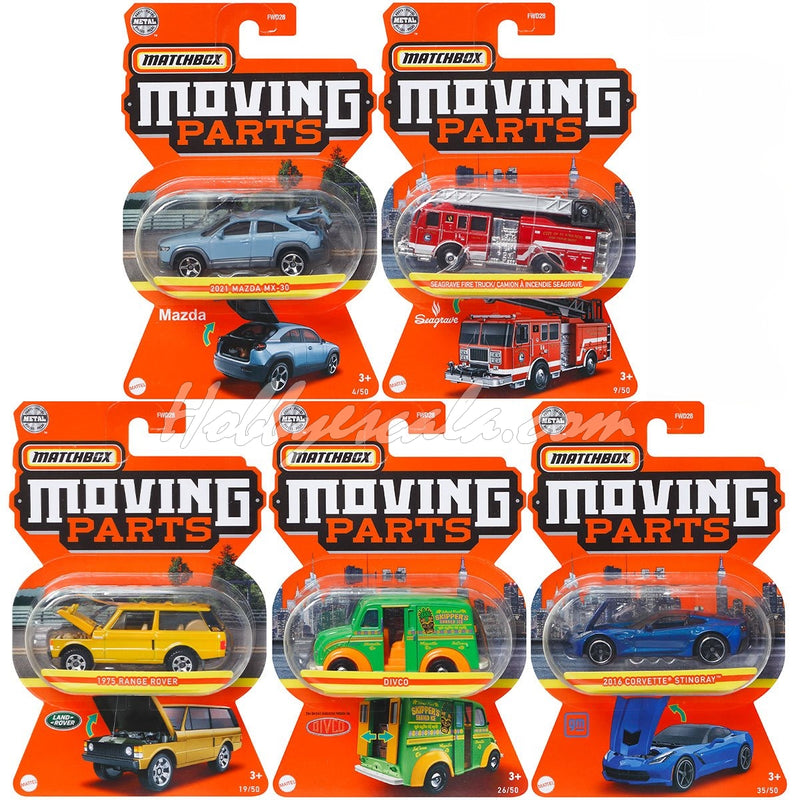 Matchbox Moving Parts 2022 Wave 3 Set de 5 modelos