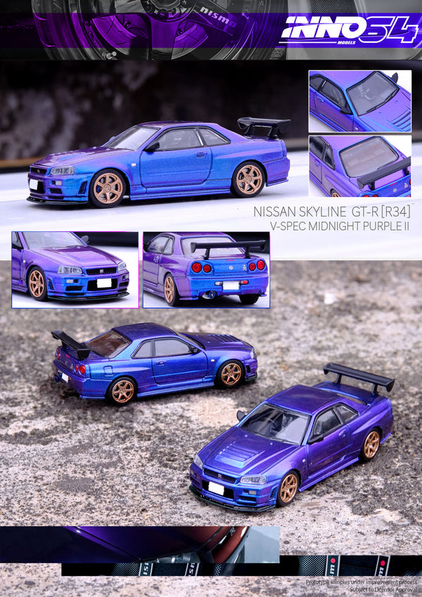 Nissan Skyline GT-R R34, midnight purple . Inno64