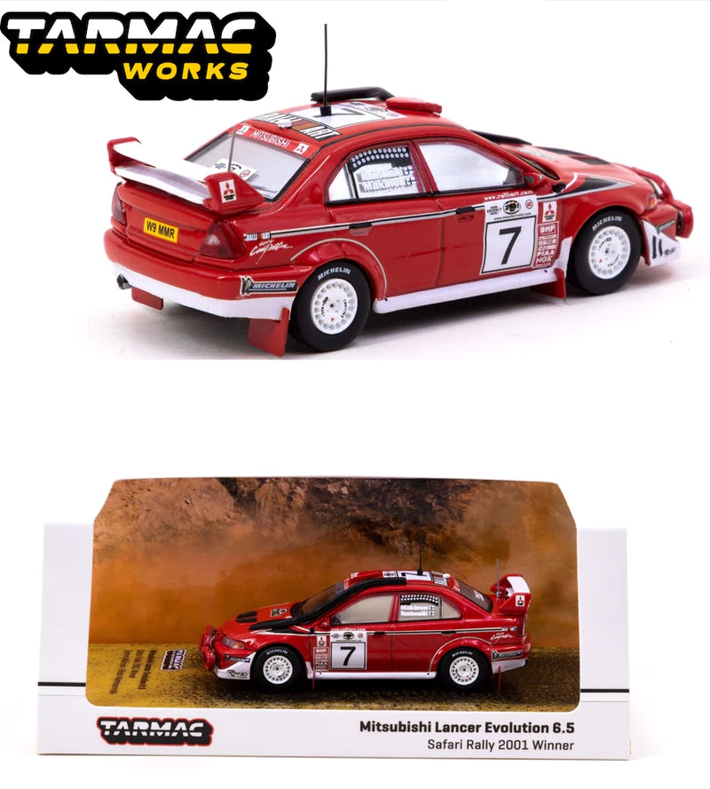 Tarmac Works 1/64 Mitsubishi Lancer Evolution 6.5 Safari Rally 2001