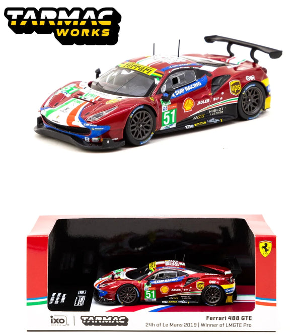 Tarmac Works 1/64 Ferrari 488 GTE 24h of Le Mans 2019