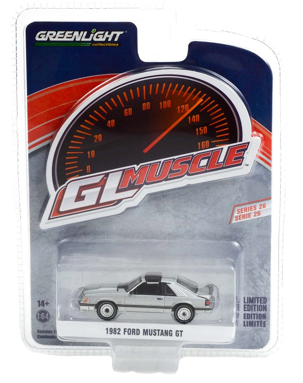 Ford Mustang GT - Gris"Muscle series 26" (1982) Greenlight 1/64