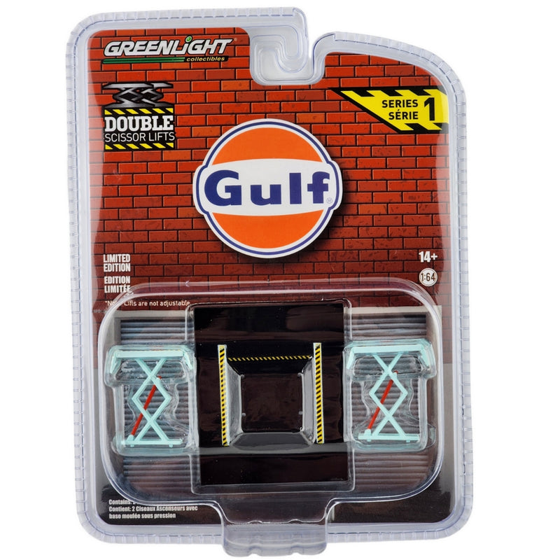 Greenlight 1/64 Gulf Oil - Elevador de taller