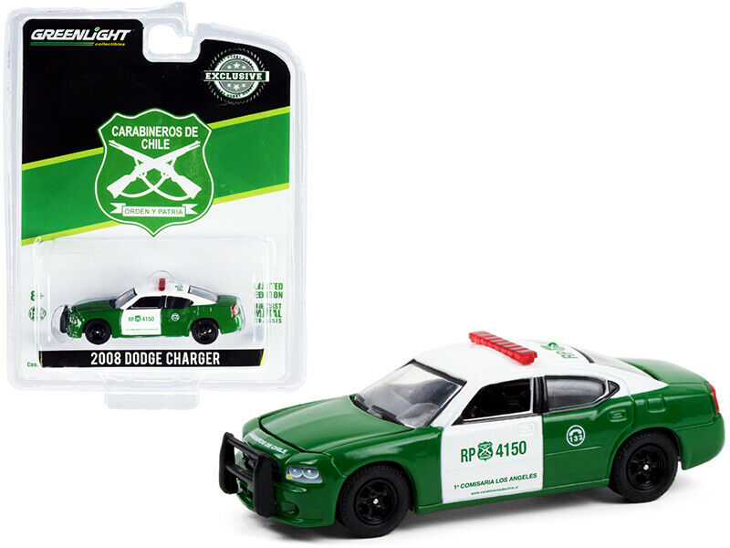Greenlight 2008 Dodge Charger Police Car Carabineros de Chile Green 30237