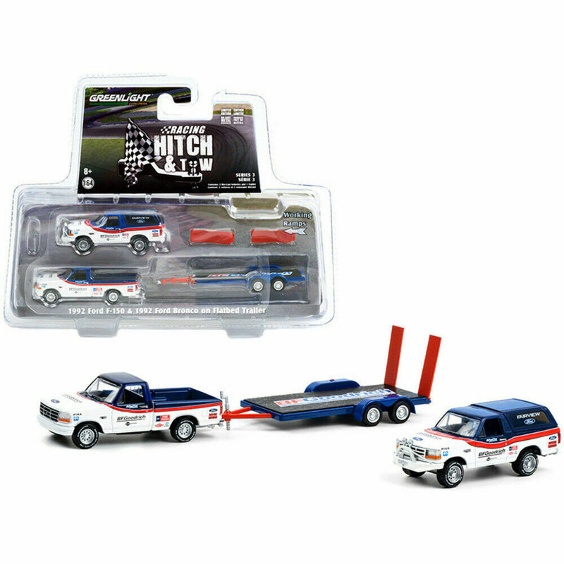 GREENLIGHT 1:64 1992 FORD F-150 TRUCK & FORD BRONCO BFGOODRICH  31110A
