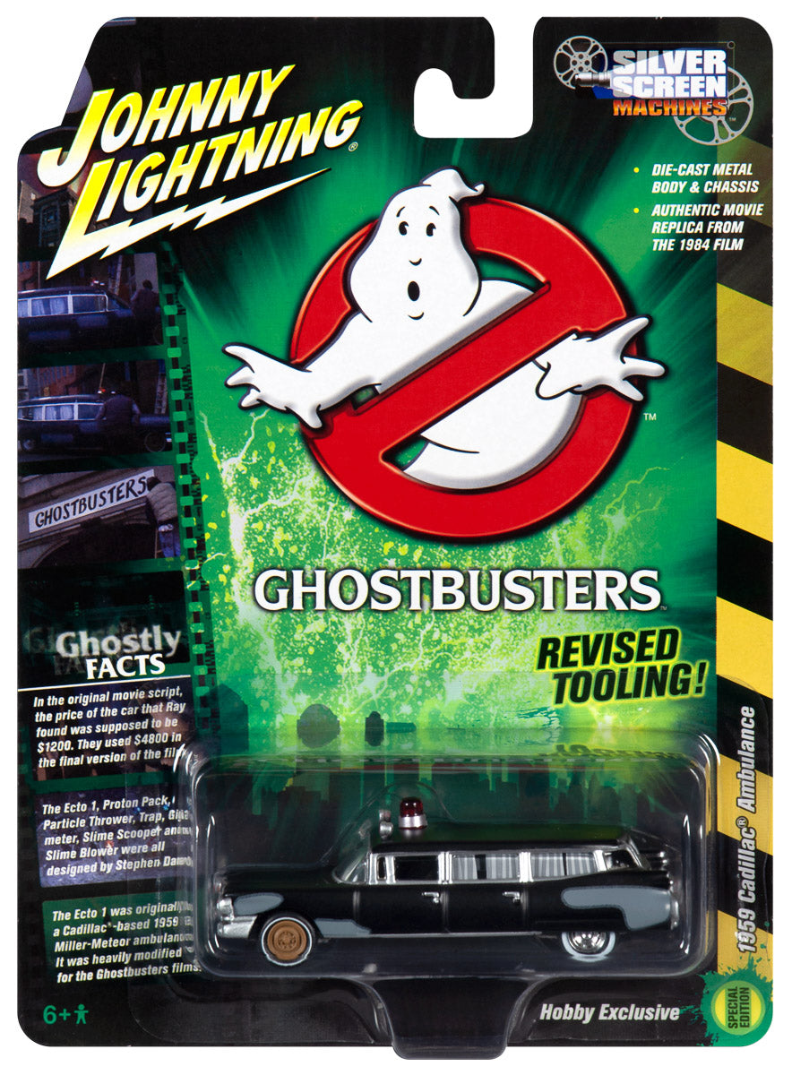 Johnny Lightning 1:64 pre ecto Cadillac 1959 Ghostbusters