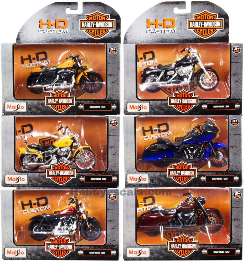 Maisto Harley-Davidson Series 39, 1:18 motos diecast