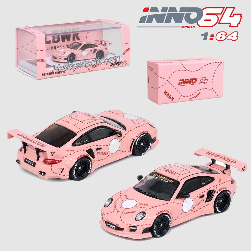 INNO64 Porsche 997 LBWK Pink Pig