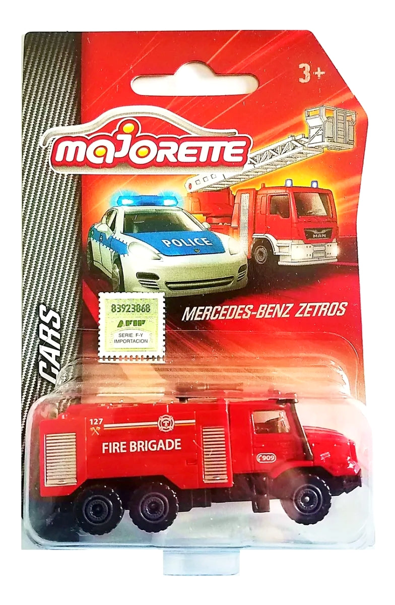 Majorette Sos Car Mercedes Benz Zetros bomberos